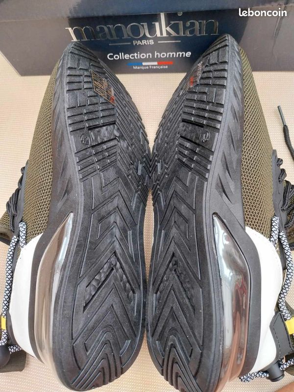 Basket homme neuve taille 42 marque MANOUKIAN couleur kaki (image 4)