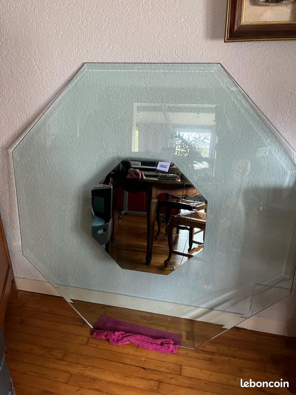 Plateau de table avec miroir central (image 1)