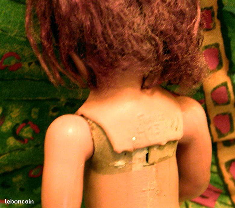 Perruque Pour Poupée Ancienne Avec Calotte En Carton - Coiffure Vintage, Occasion