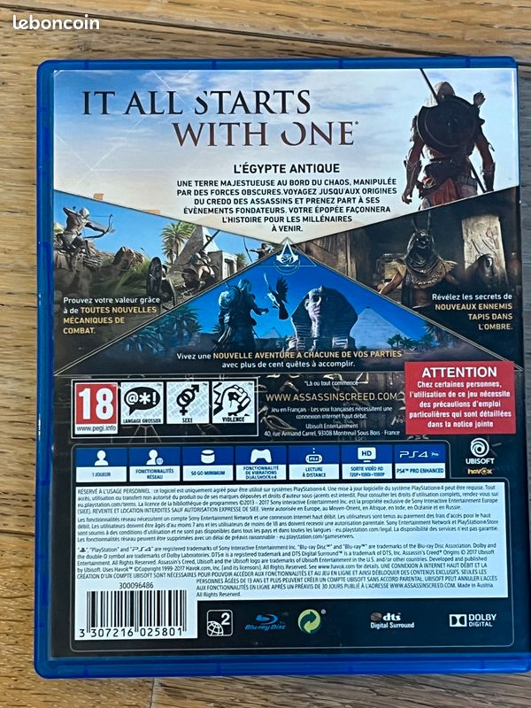 Jeu PS4 Assasins Creed ORIGINS (image 2)