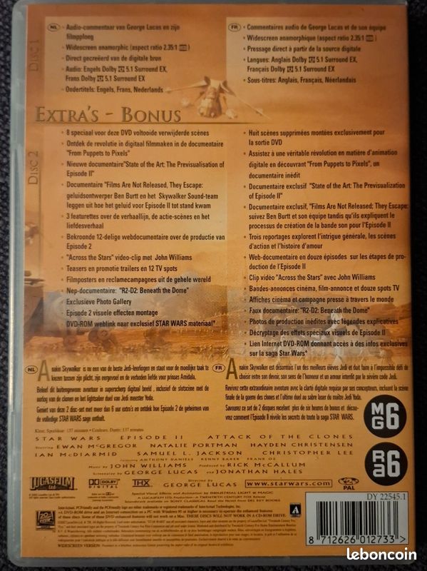 DVD Star Wars 2 L'attaque des clones (image 2)