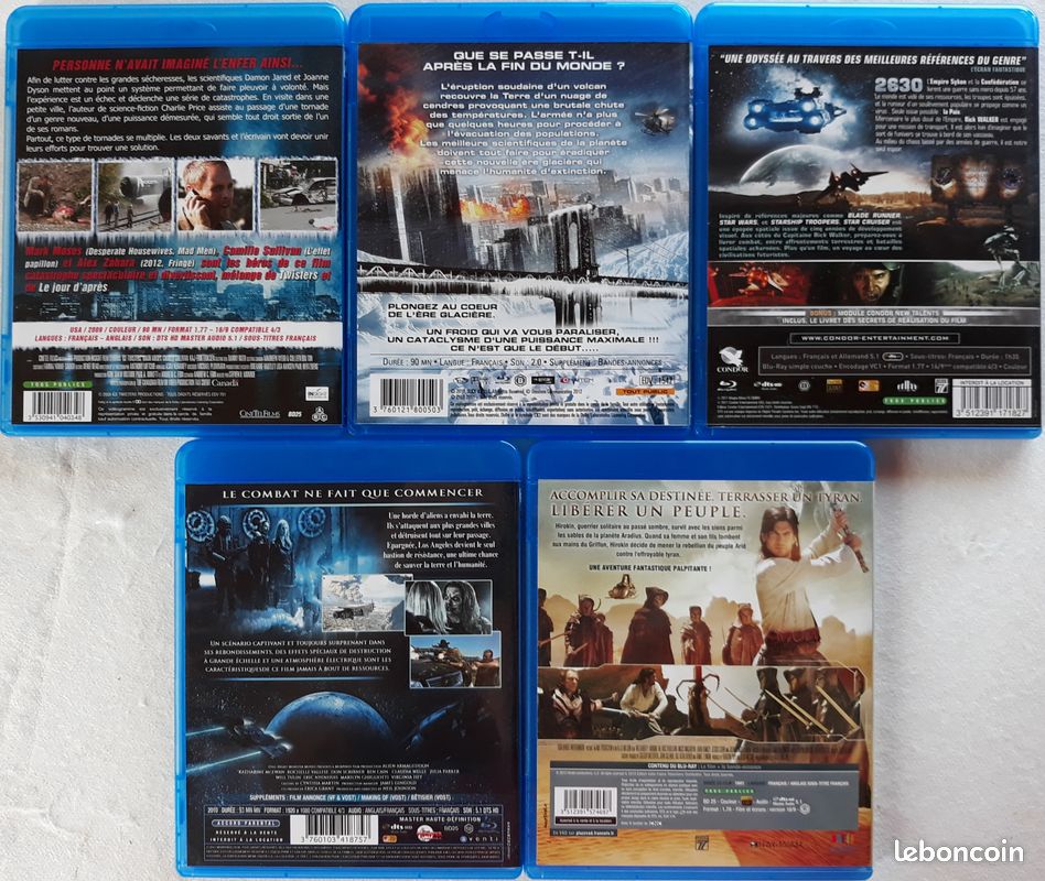 116 - Lot de 15 films Blu-ray de genre divers, donc 1 Blu-ray contenant 2 disques, le tout en état neuf, voir les 9 photos (image 2)