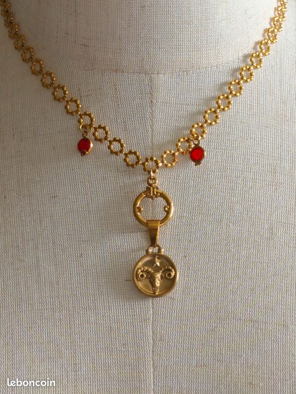 Collier Signe Astrologique Bélier Fait Main (image 1)