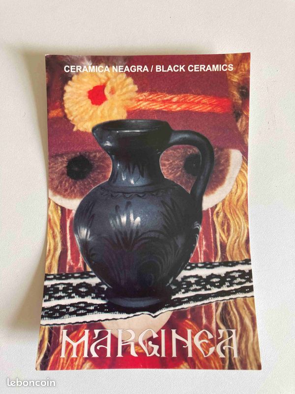 Pot culinaire avec couvercle en céramique noire de Roumanie (Suceava) (image 6)