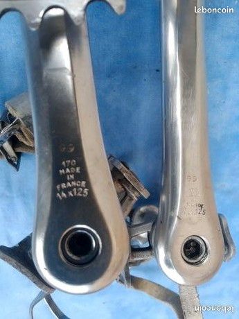 Pédalier Triple Stronglight 170 Mm Argent - Course Route Vintage Années 80 - Rare - Eroica