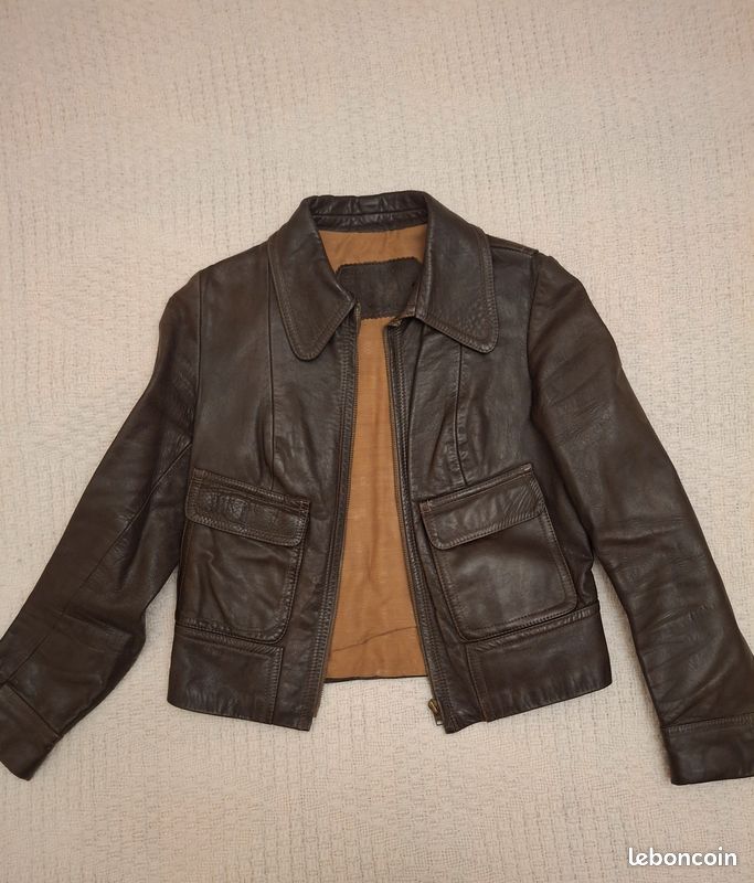 Blouson cuir femme 34/36 (image 1)