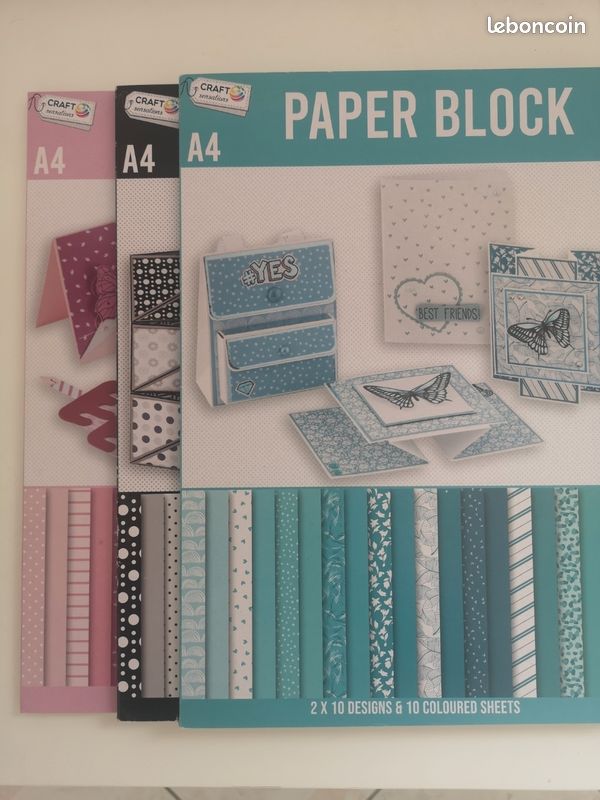 Lot bloc de feuilles épaisses A4 Scrapbooking, Machine de découpe, à embosser (image 2)