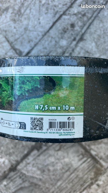 Nature bordure rouleau 10m h7.5cm noir (image 1)