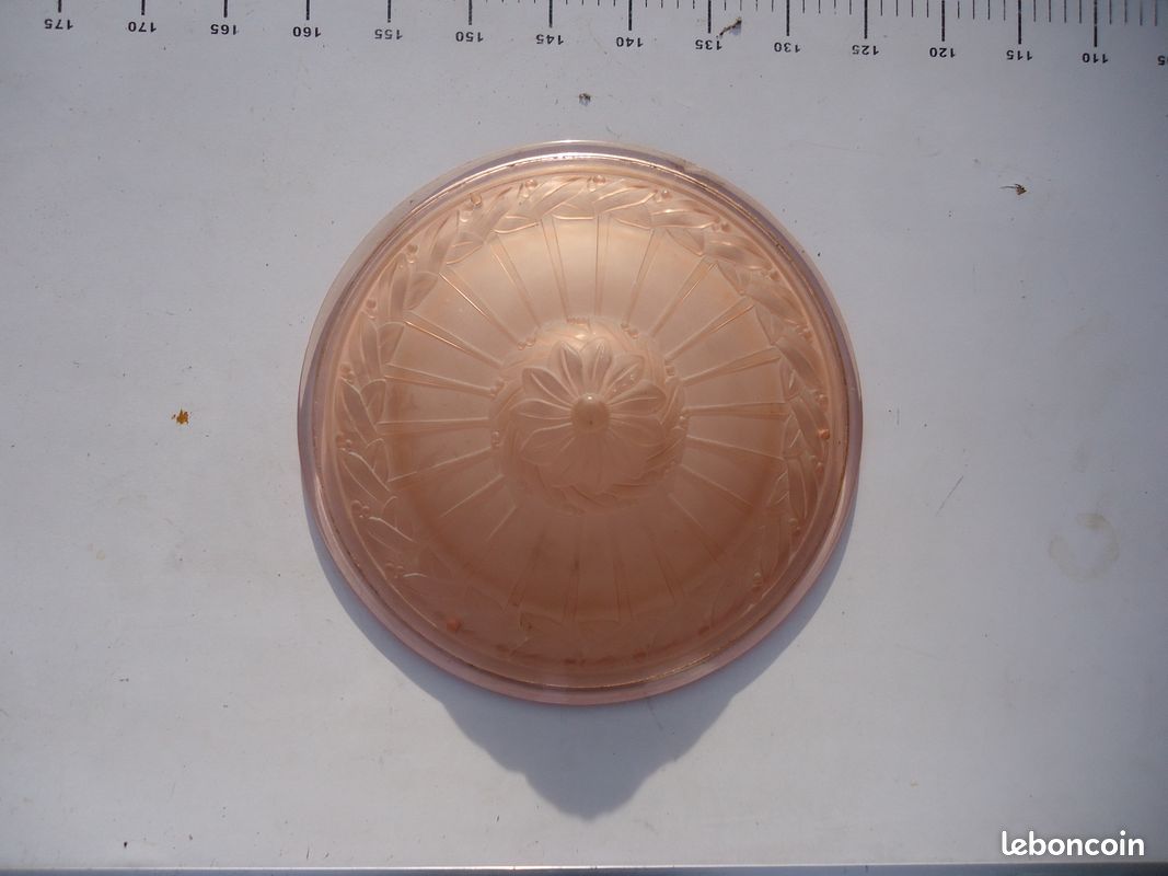 Ancien plafonnier verre Art déco (image 1)