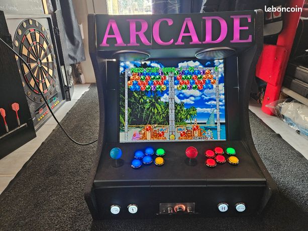 Borne D'arcade Bartop Pandora +2000 Jeux - 2 Joueurs - Avec Monnayeur - Comme Neuve