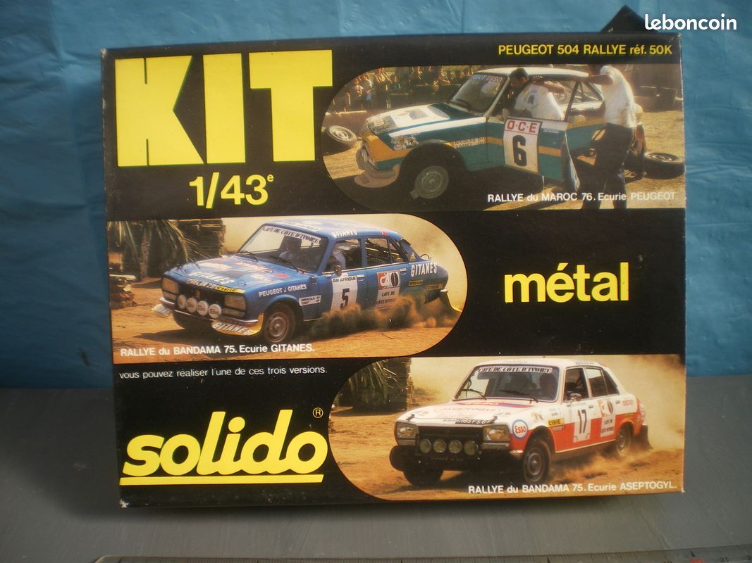 Miniature AltaYa 1/18 Peugeot 504 Safari Rallye 1976 N°59 J.P. Nicolas, état Correct
