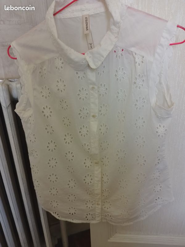 Chemisier Bebe Dentelle Licou – Vert, Taille XS, Neuf Avec étiquette