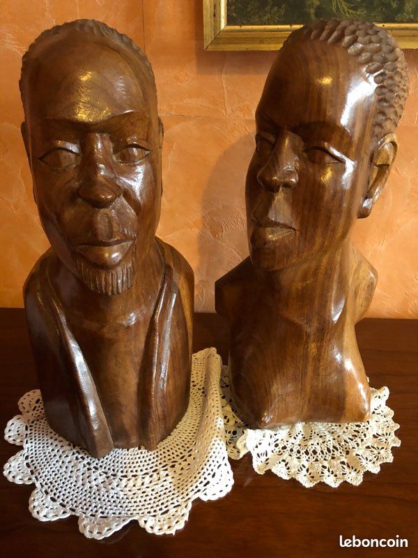 Paire de têtes africaines (image 1)
