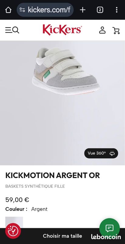 Chaussures baskets fille kickers pointure 20 (image 12)