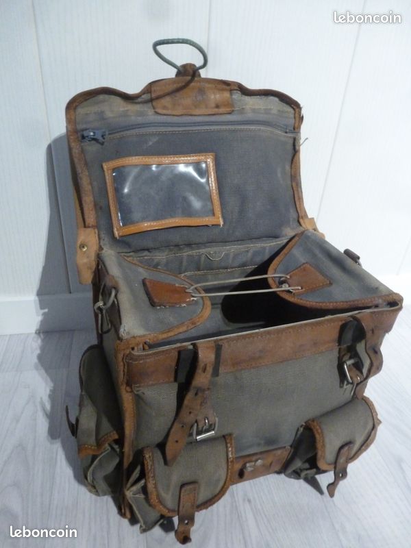 Sacoche De Randonneuse Berthoud - Style Herse / Singer / Routens - Cuir - Occasion