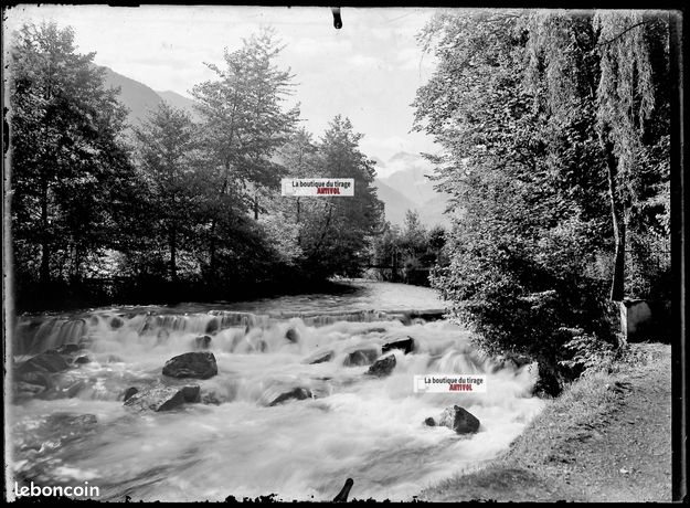 Plaque verre photo ancienne positif noir et blanc 13x18 cm Besançon