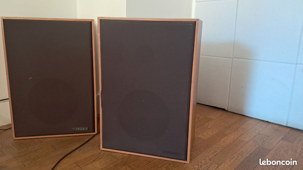 Paire D'enceintes TELEFUNKEN RS-5 – Vintage 1950 – Allemagne De L'Ouest – Testées