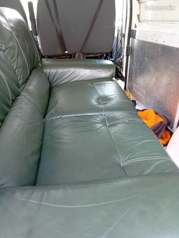 Vends canapé cuir vert (image 6)