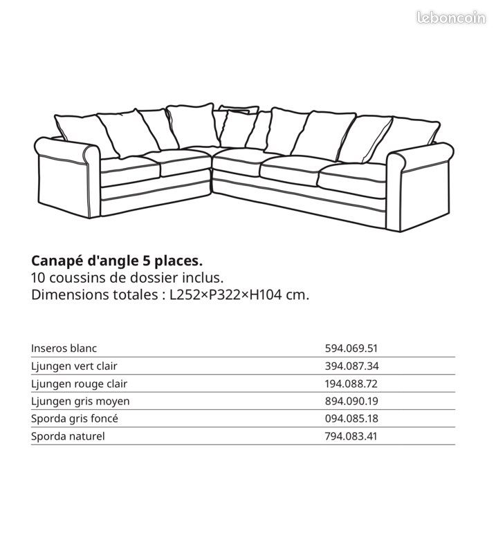 Canapé GRONLID IKEA (image 4)