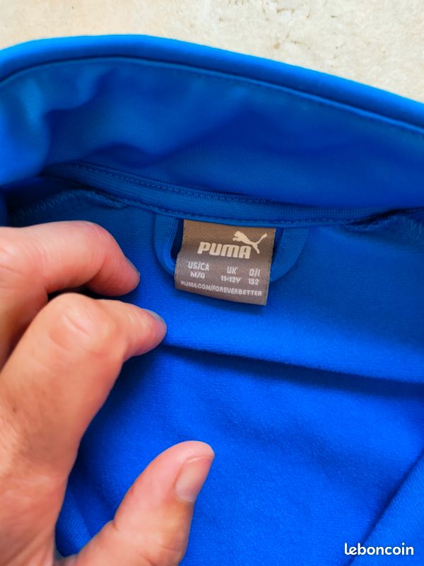 Veste Puma bleue et noire – 11/12 ans (image 5)