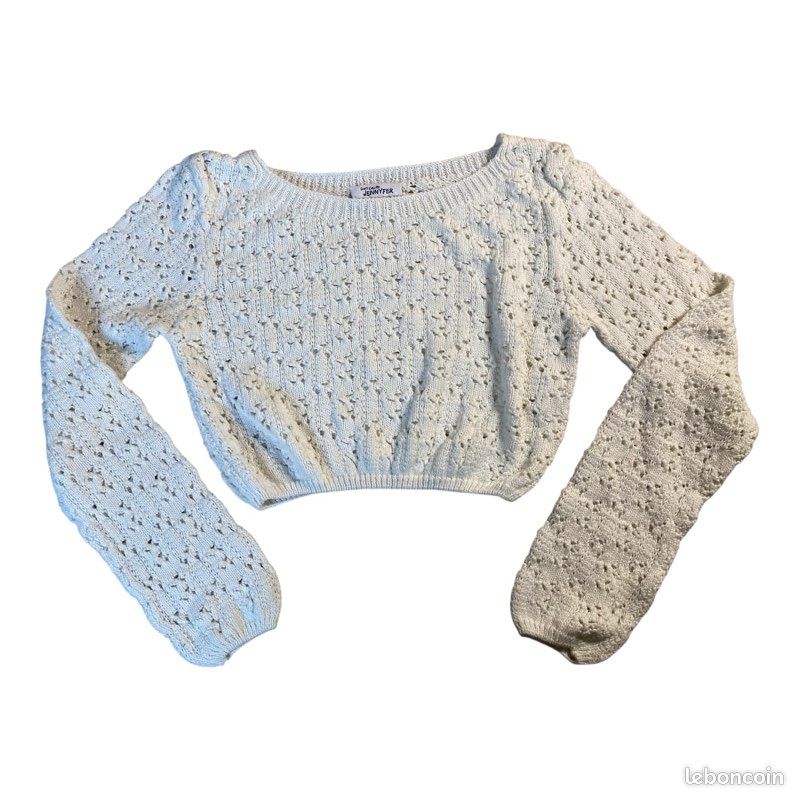 Taille 34 pull fin court côtelé moulant gris anthracite jennyfer - Vêtements Taille 34 pull fin court côtelé moulant gris anthracite jennyfer - Vêtements