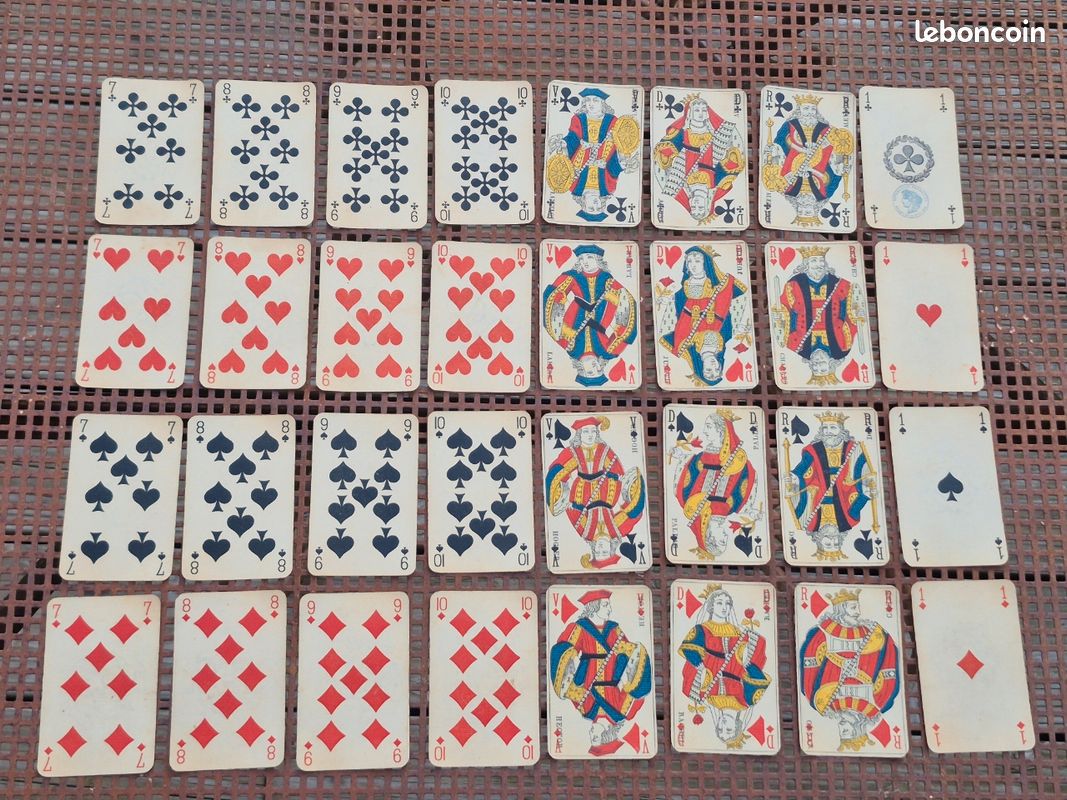 Jeu De Cartes Ancien Camoin 32 Cartes – Prix 40€, Collection, Tarot