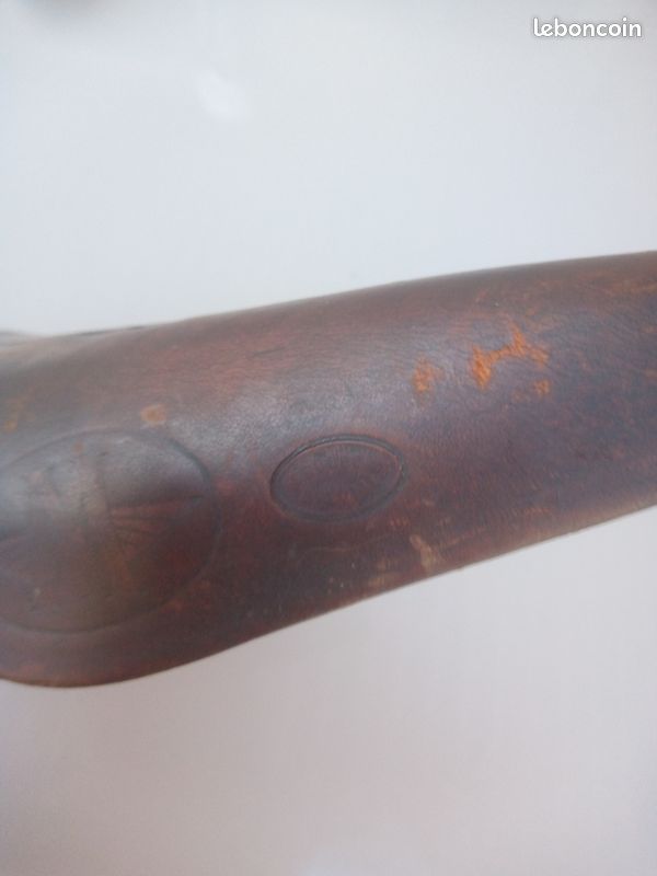 Rare selle en cuir de velo cyclo bma moto ancienne motobecane pryma (image 4)