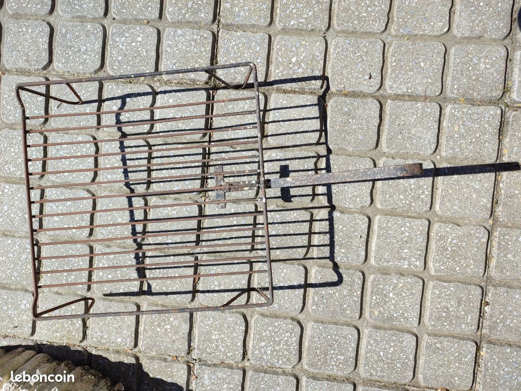 Grille cuisson cheminée ou feu de bois vintage (image 1)