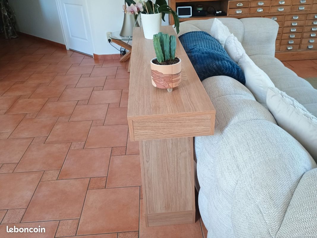 Console neuve en bois couleur chêne clair (image 3)