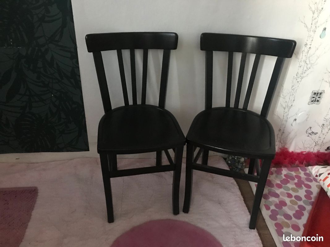 Chaise bois vintage (image 2)