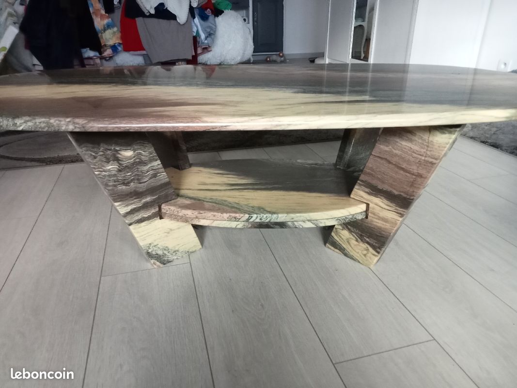 Table de salon en marbre vert (image 2)