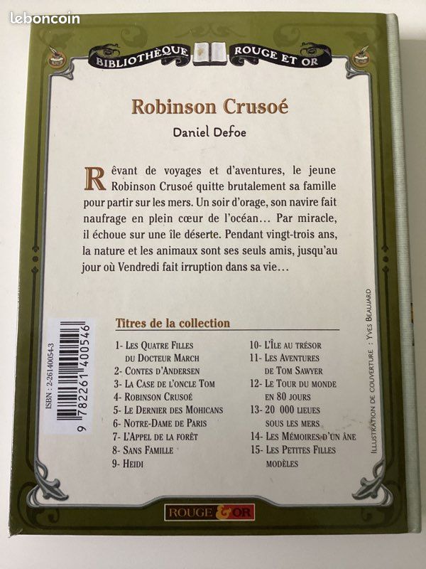Bibliothèque rouge et or trois ouvrages (image 6)