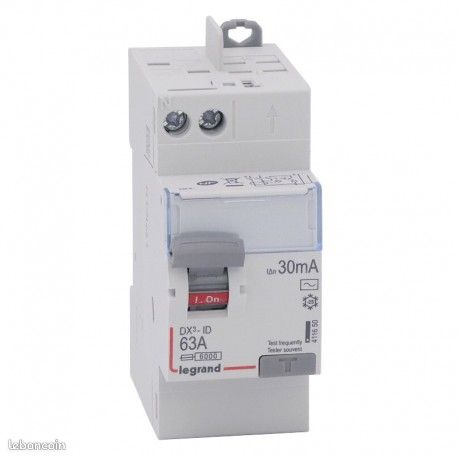 Interrupteur différentiel 63a 30ma Type Ac Automatique Legrand Réf 411650 (image 1)
