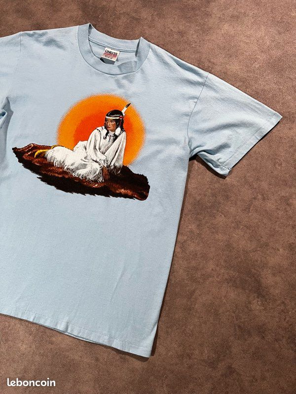T-shirt vintage à point unique, graphique XL des années 90, fabriqué aux États-Unis, marque de commerce drôle de bande dessinée - France