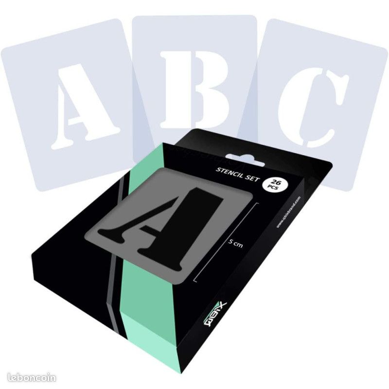 Set De Pochoirs En Zinc – Lettres 1,5 Pouce, STNL112, Pour Pochoir Et Travaux