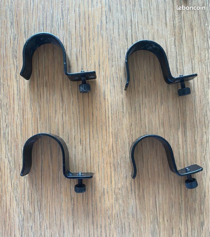 Double tringle à rideaux IKEA noire. Diamètre 20mm longueur extensible de 115a 220 cm (image 4)