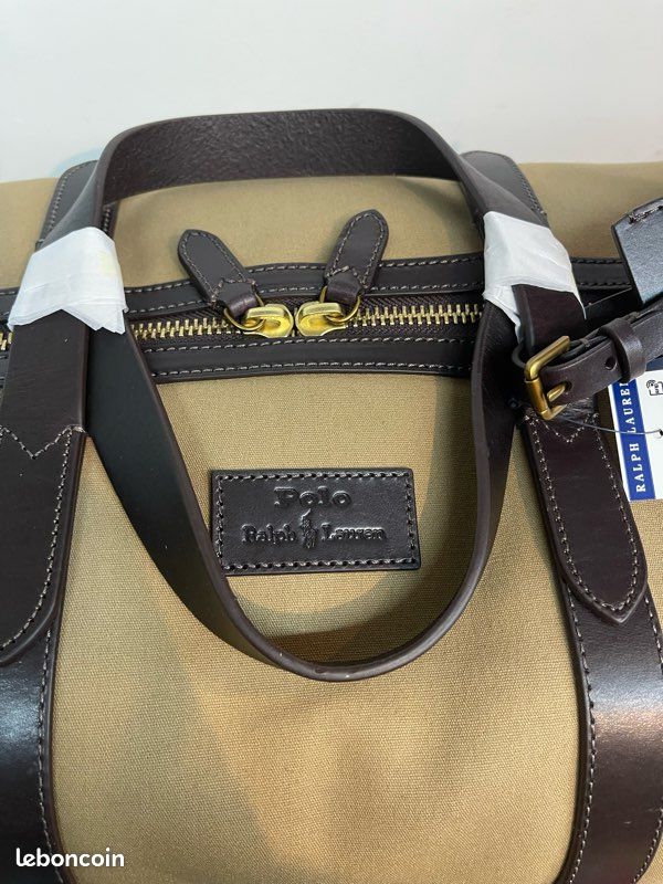 Sac week end polo Ralph Lauren couleur sable camel (image 2)