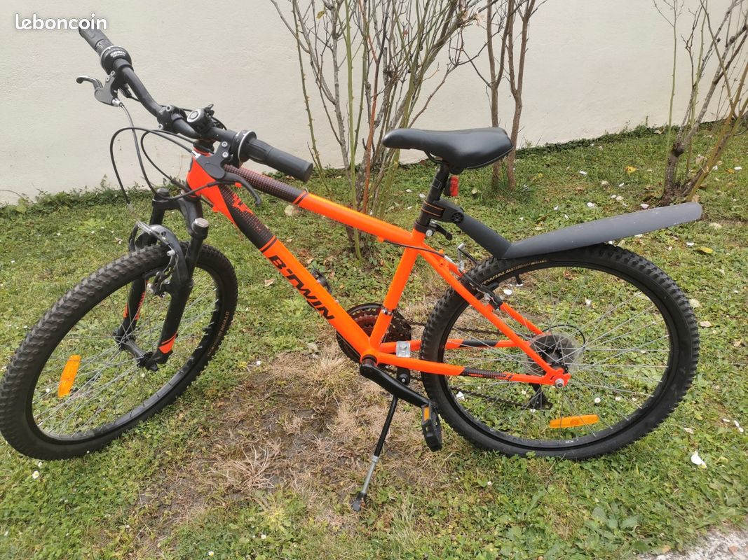 B Twin Velo Decathlon 24 Pouces Noir Vtc Btwin 24 Pouces Orange