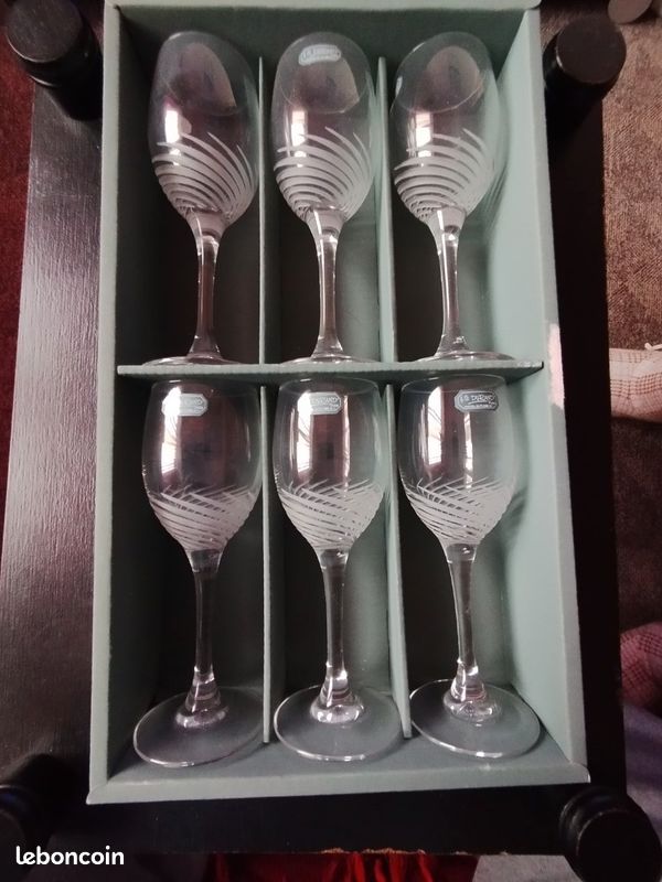 6 verres en cristal (image 1)