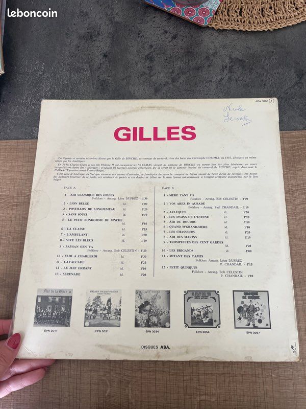 Vinyle 33 tours Gilles (image 2)
