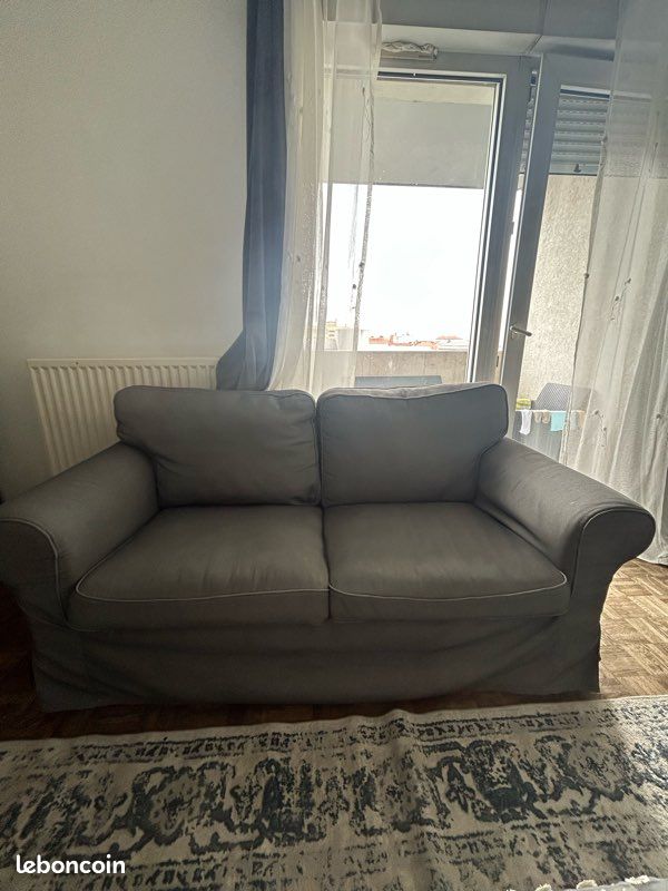 Canapé 2 places gris – compact et confortable (image 5)