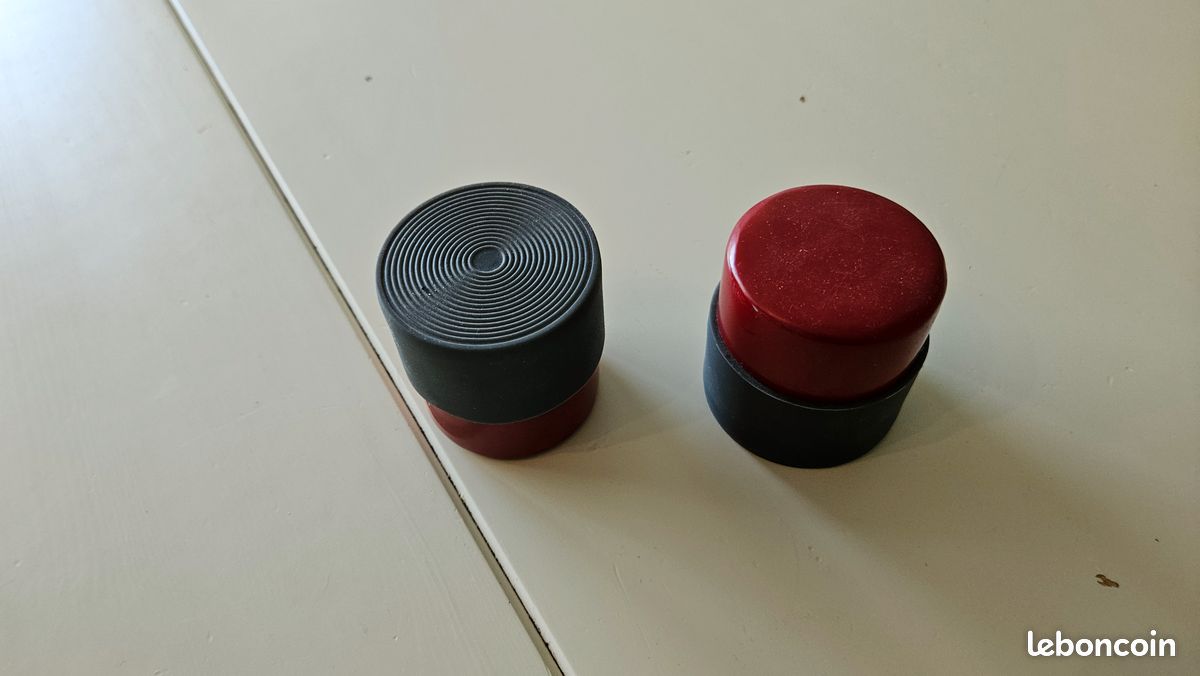 2 Bloque-portes amovible lourd design rouge caoutchouc mat rouge (image 4)