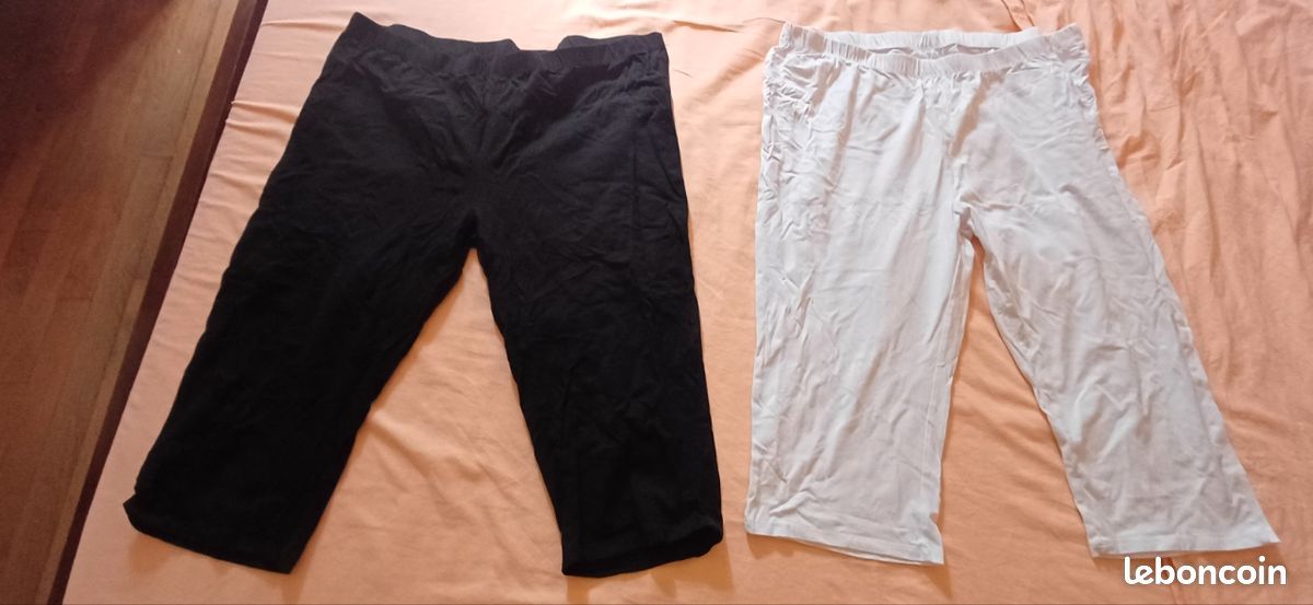 2 Cyclistes coton noir et blanc XXL neufs sans etiquettes (image 1)