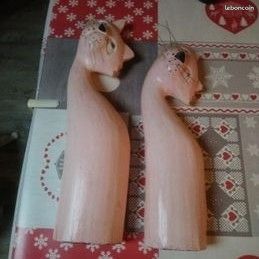 2 statuettes de chats bon état (image 3)