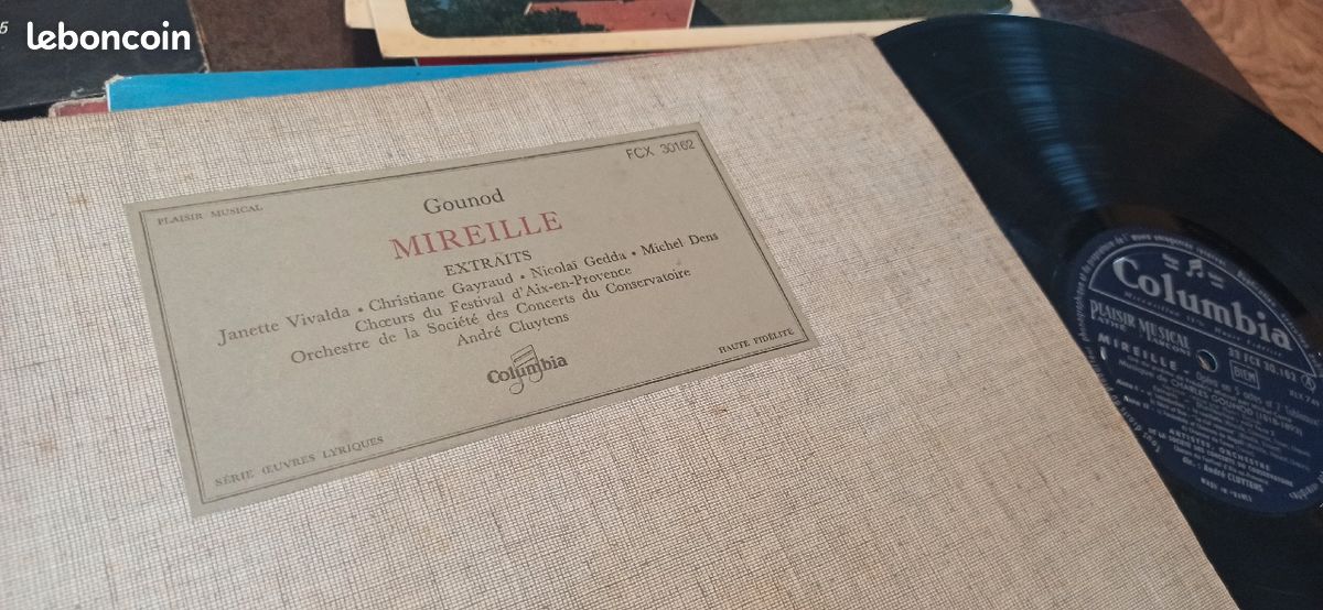 Disque vinyle 33 tours gounod Mireille lyrique (image 1)