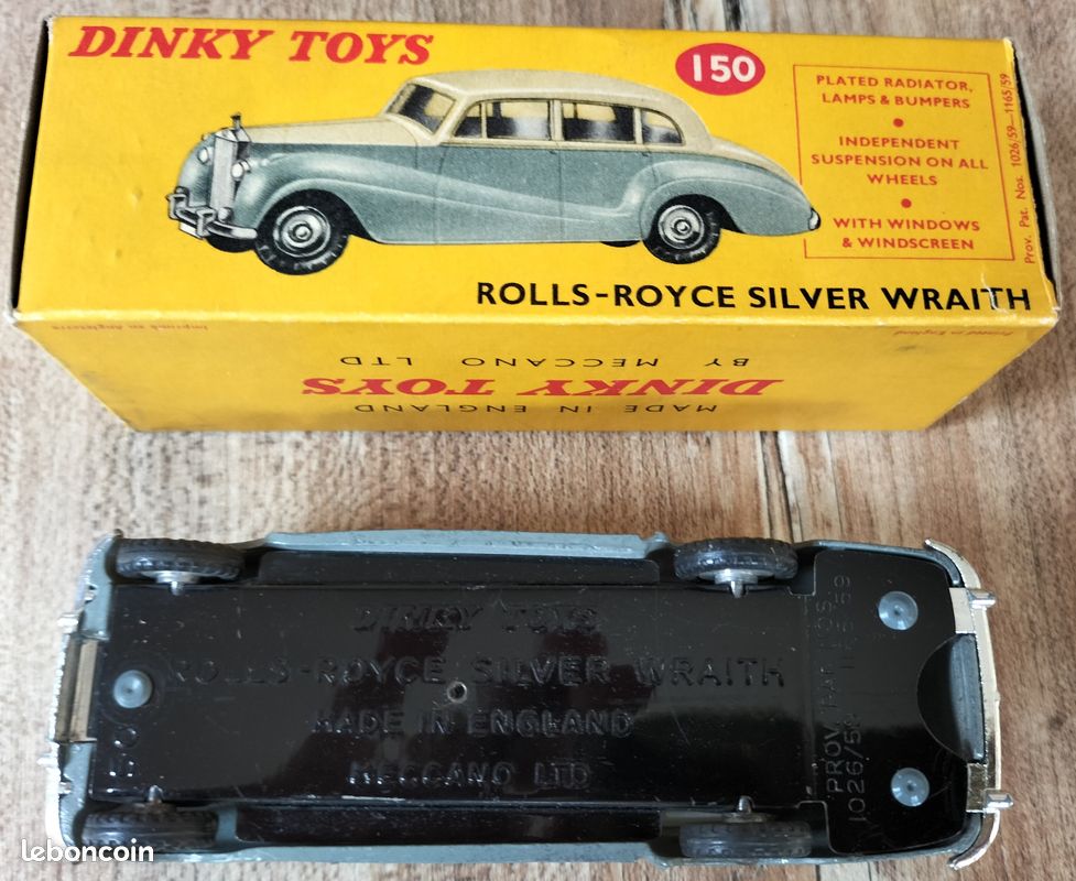 Dinky Toys 150 Rolls Royce Silver Wraith 1:50 60.LÉTA