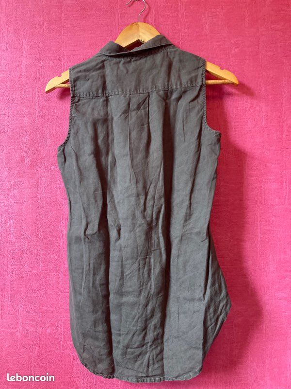 Chemise manche courte verte (image 2)