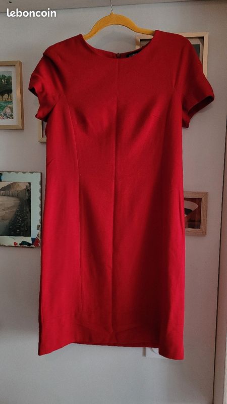 Robe droite rouge caroll 36 (image 1)