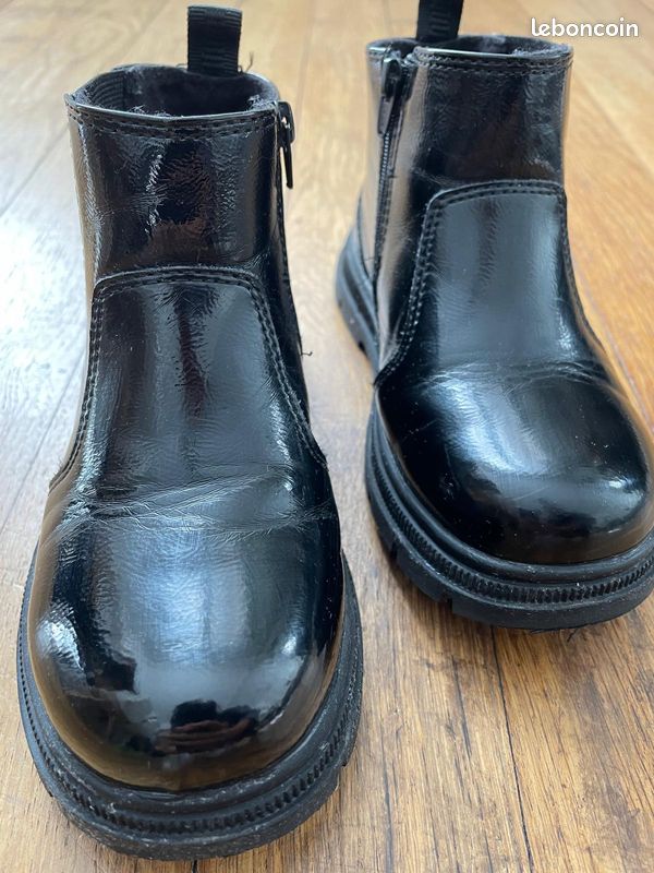 Bottines vernis noires Enfant taille 28 Zara (image 2)