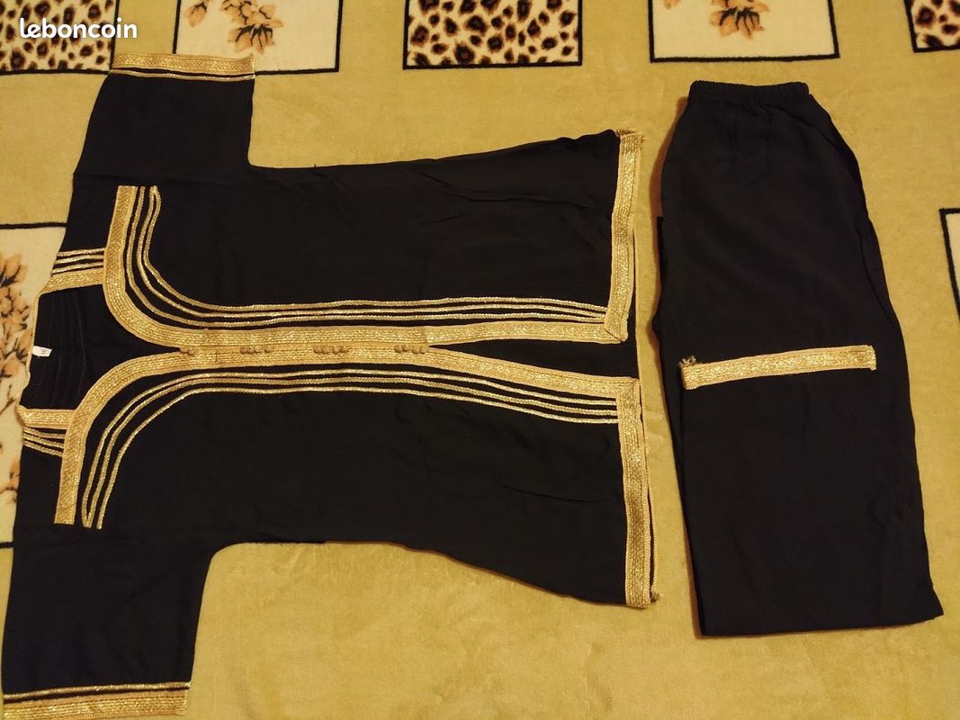 TENUE ORIENTALE NOIR et OR COTON FILLE 8 /10 ANS NEUVE (image 6)